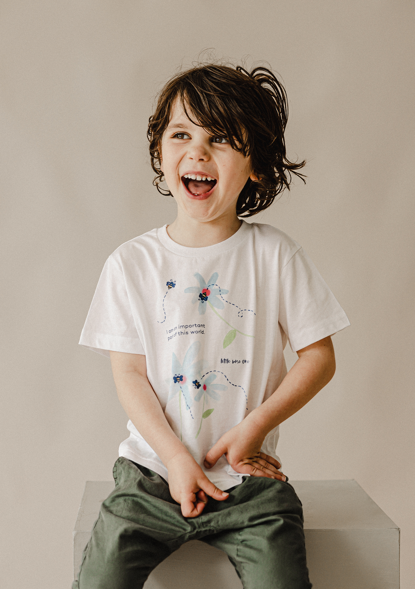 Little Wise One | Affirmation T-shirt For Kids | The Bee Tee